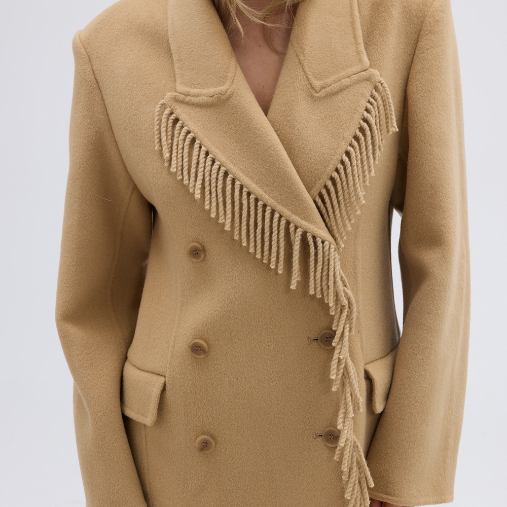 BNWT Kate Fringe Coat - Camel XS (Sold Out)